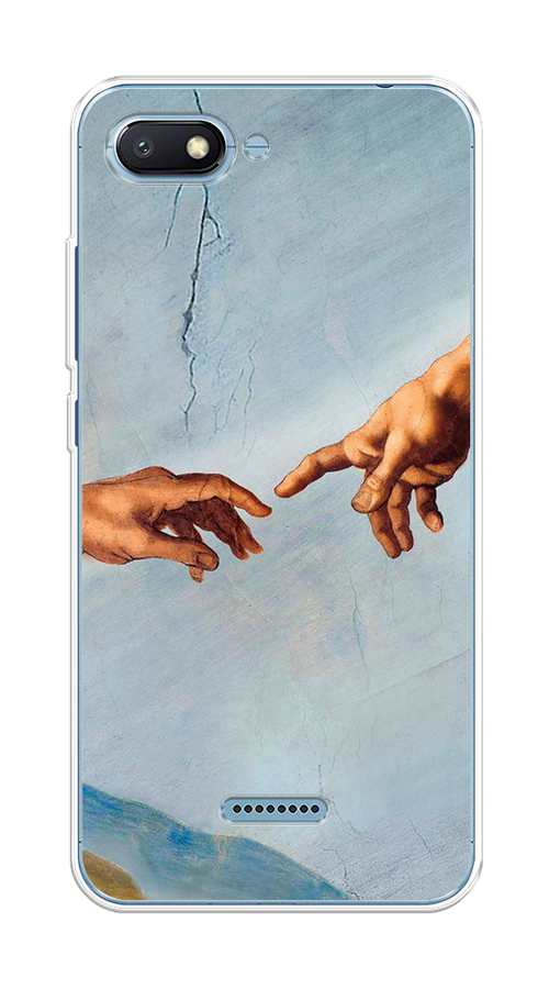 Силиконовый чехол "Сотворение Адама" на Xiaomi Redmi 6A / Сяоми Редми 6А