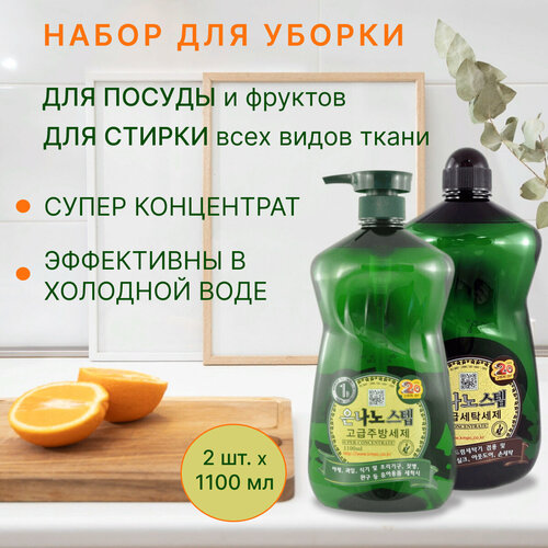 KMPC Универсальный набор для уборки дома эко №6 с серебром: 2*1100 мл, арт. 580039_580046