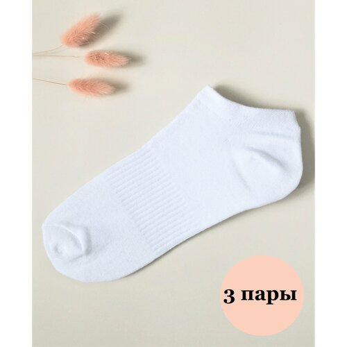 Носки MIRZA, 3 пары, размер 25-27, белый женские носки mirza укороченные нескользящие на новый год размер 23 25 белый
