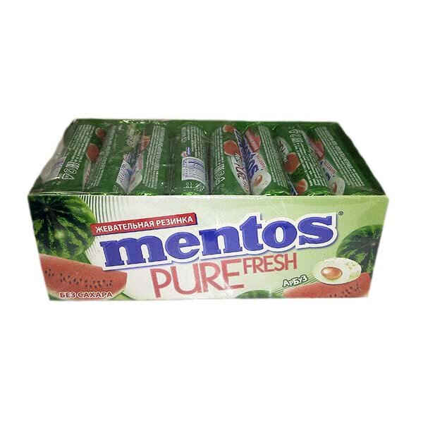 Жевательная резинка Mentos Pure Fresh Арбуз 15.5г Perfetti Van Melle - фото №10