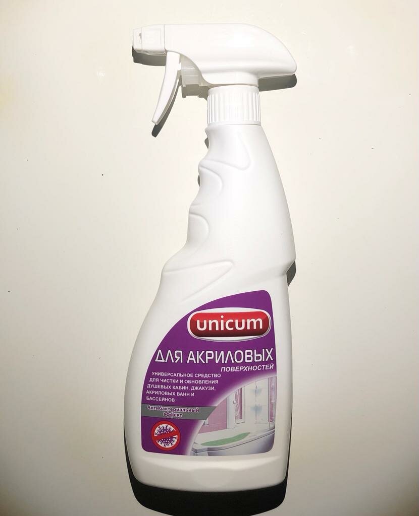 Средство для мытья акриловых поверхностей UNICUM 0,5 л - фотография № 19