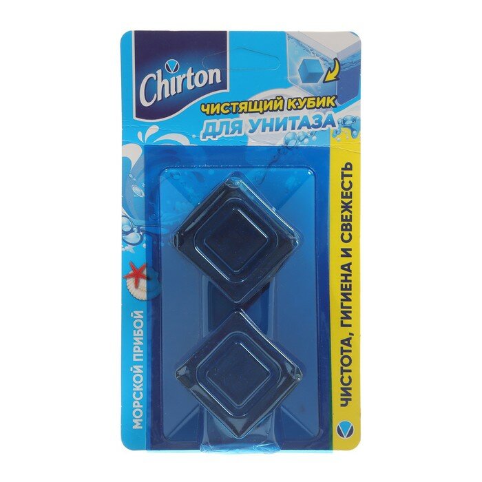 Чистящий кубик для унитаза Chirton "Морской прибой" 50г*2шт 1252888 - фотография № 15