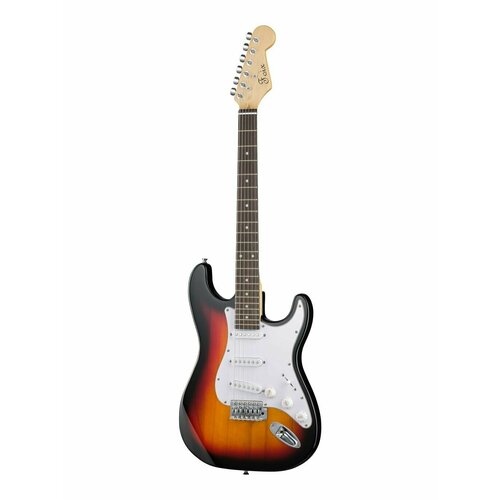 Электрогитара Stratocaster: (S-S-S) с кабелем и медиаторами, Foix