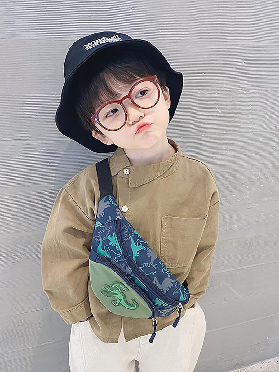 Сумка поясная LATS бананка, фактура гладкая, синий — фото 1