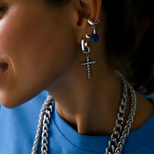 Серьги с подвесками Hitrospletenia серебристый 3162₽