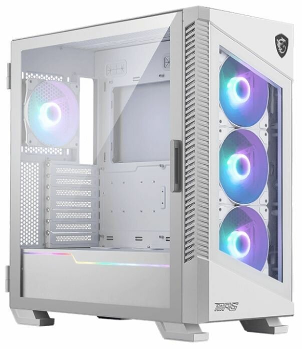 Корпус MSI MPG VELOX 100R WHITE, Global, 2xUSB 3.0, 1xType C, 4x120mm ARGB Fan, ARGB