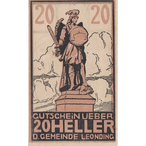 Австрия, Леондинг 20 геллеров 1914-1921 гг. (№1) австрия вольфсегг 20 геллеров 1914 1921 гг 1 2