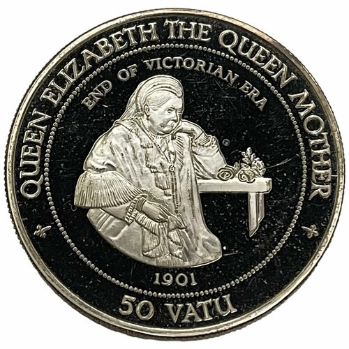Вануату 50 вату 1994 г. (Королева-Мать - конец викторианской эры) (Proof) клуб нумизмат монета 50 вату вануату 1992 года серебро вояджер 1