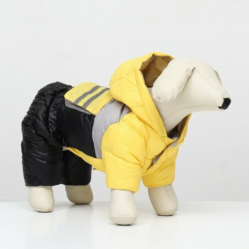 Комбинезон Анорак светоотражающий размер 8 ДС 19 см ОГ 30 ОШ 22 см чёрно-жёлтый 2623₽