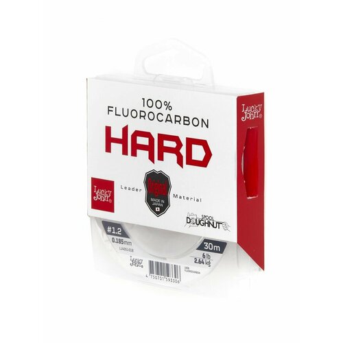 фото Леска монофильная lucky john fluorocarbon hard 030/018