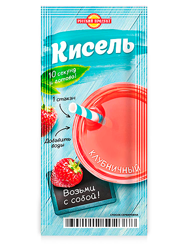 Кисель Русский продукт "Клубничный" моментальный пак 25г