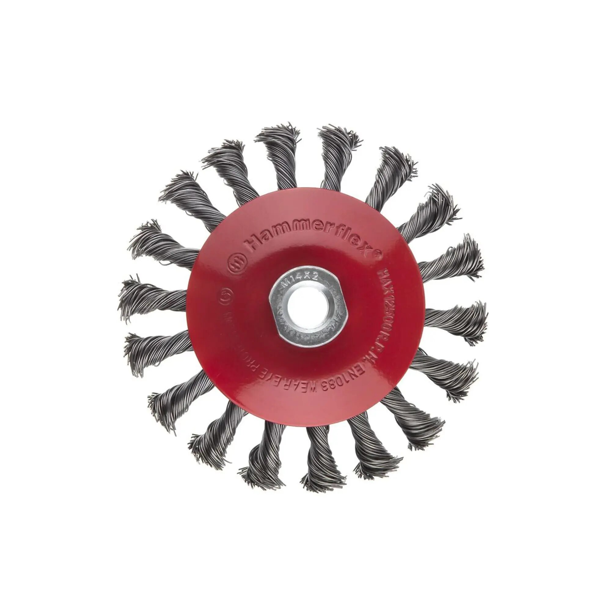 Кордщетка Hammer Flex 207-112 115мм M14 радиальная витая жесткая, для УШМ — фото 10