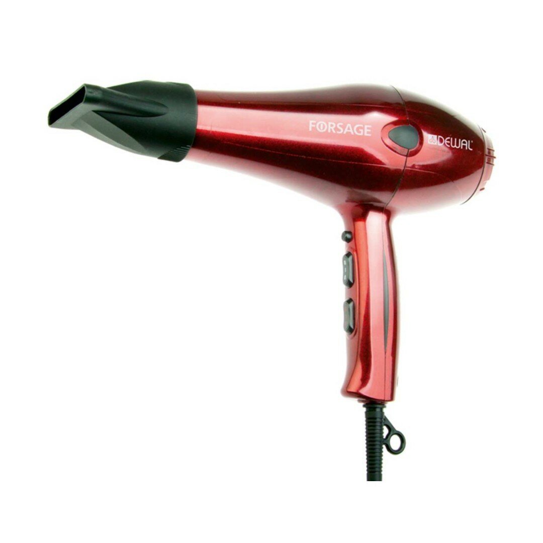Фен DEWAL PRO Forsage 03-106, 2200Вт, 3 температурных режима, красный