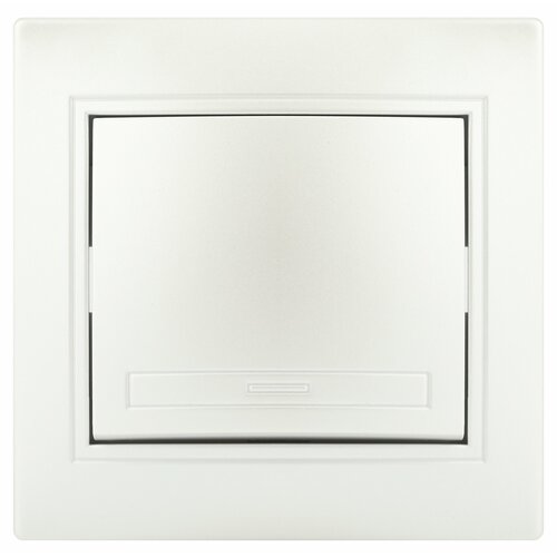 Выключатель Intro Plano 1-101-06 одноклавишный 10А-250В, IP20, СУ, перламутр арт. Б0053726 (1 шт.)