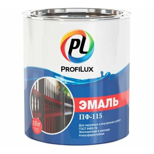 Эмаль универсальная акриловая Profilux Professional глянцевая база 3 белая 0,9 кг.