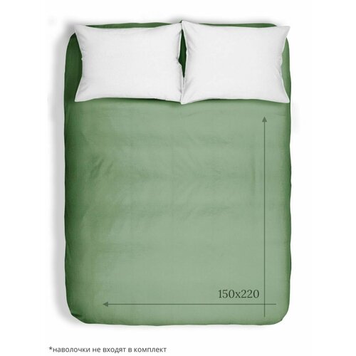 Простыня 220х150 хлопок зеленый