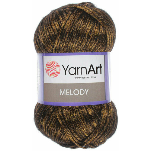 Пряжа YarnArt Melody 100г, 230м (ЯрнАрт Мелоди) Нитки для вязания, 9% шерсть, 21% акрил, 70% полиамид, цвет 886 золотистый, 1шт