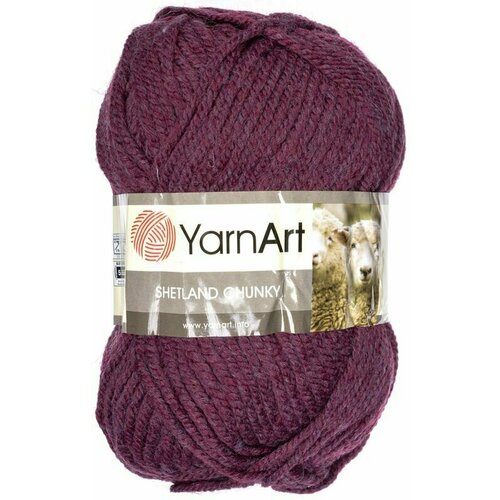 Пряжа YarnArt Shetland Chunky: 611 т. вишня / 5 шт / 150 м / 100 г / виржин шерсть 50%, акрил 50% пряжа yarnart shetland chunky 633 джинсовый 5 шт 150 м 100 г виржин шерсть 50% акрил 50%