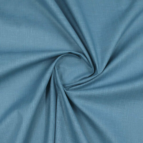 Плательная ткань, 130 г/м2, синий цвет плательная ткань голубая принт желтый