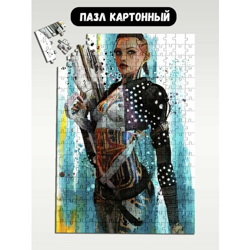 Пазл картонный 39,5х28 см, размер А3, 300 деталей, модель игра Mass Effect - 1074 пазл картонный 29x20 см размер а4 120 деталей модель игра mass effect 1072