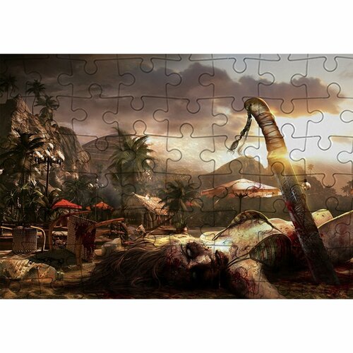 Пазл Картонный 38x26 см, размер А3, 300 деталей, модель Dead Island - 54 пазл картонный 38x26 см размер а3 200 деталей модель dead island 47