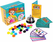 Настольная развивающая игра "Цветные колпачки", развитие внимательности, набор карточек + колпачки + звонок