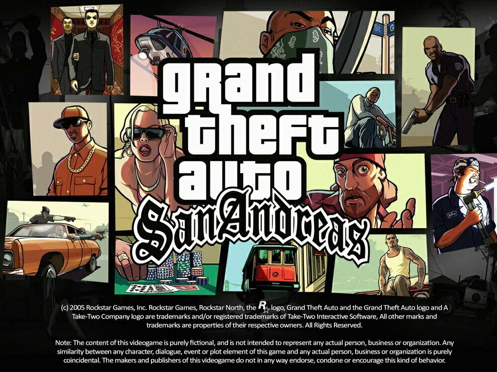Плакат постер на бумаге Grand Theft Auto San Andreas/игровые/игра/компьютерные герои персонажи. Размер 30 х 42 см