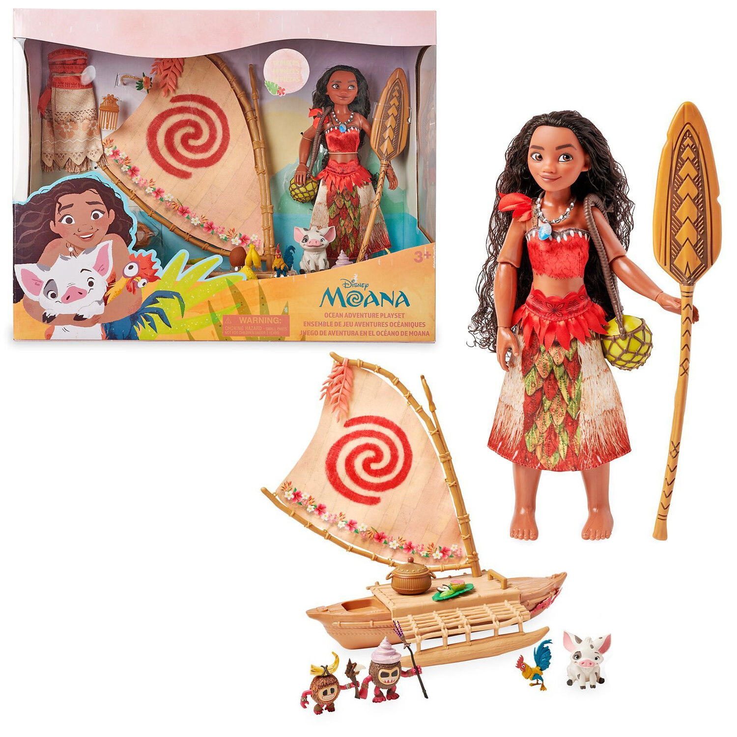 Кукла Моана Дисней, игровой набор "Путешествие в Океании"