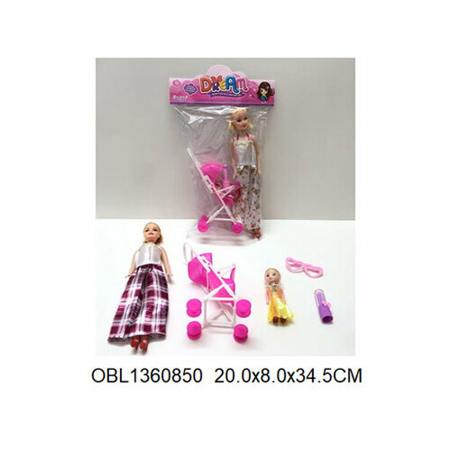 Кукла с коляской, арт. 888-223 кукла с пупсом с коляской 55 3a