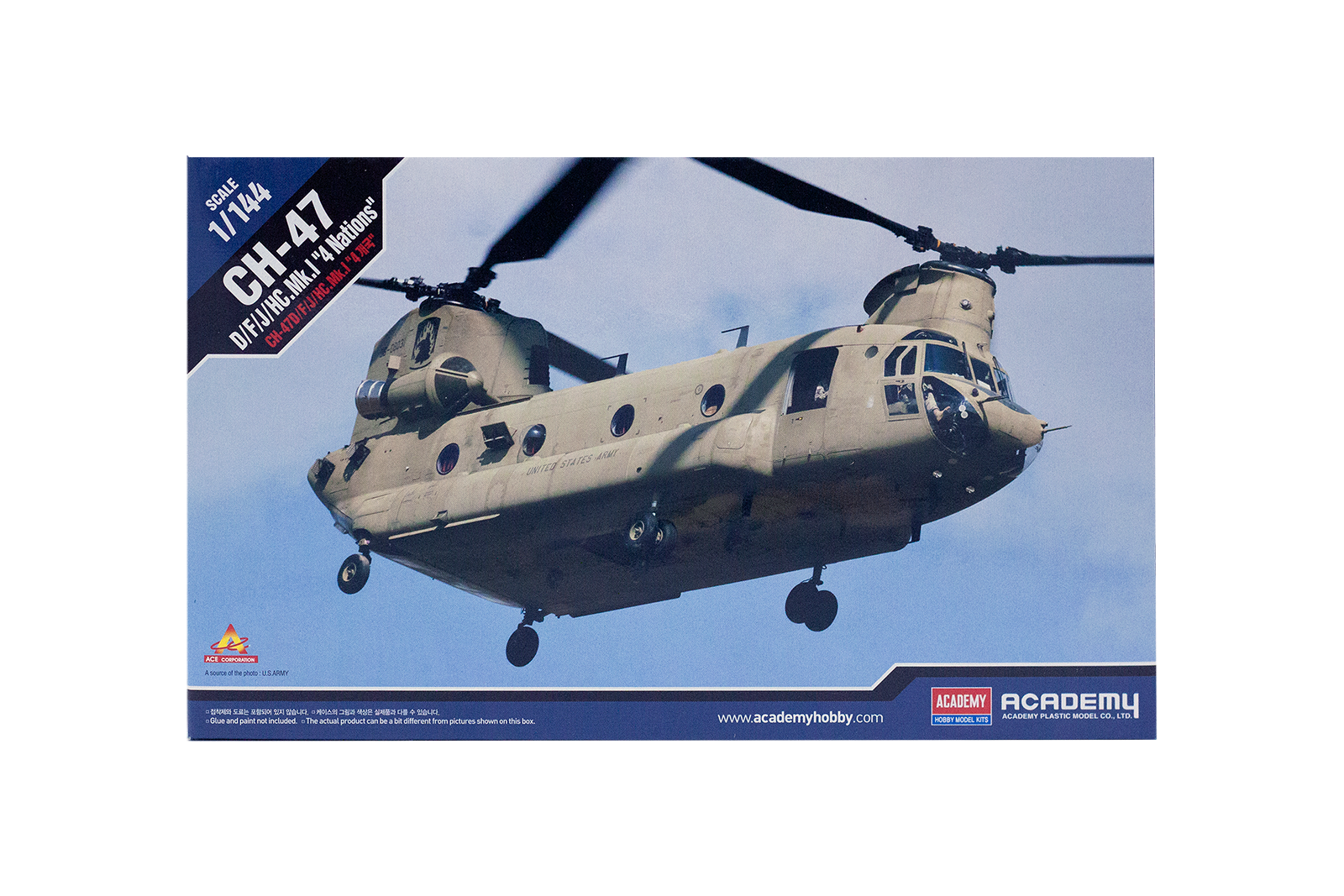 12624 Academy Вертолет CH-47D/F/J/HC. Mk.1 "4 Nations" (1:144)