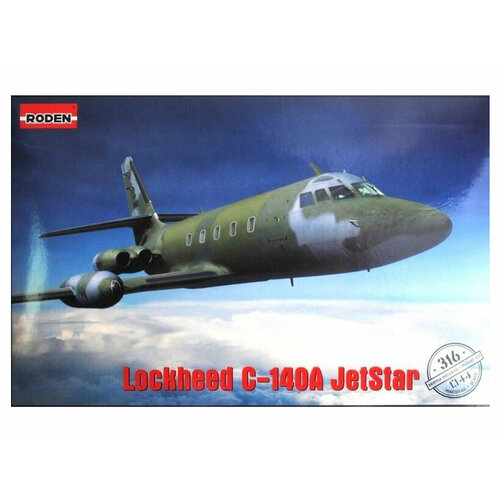 Roden Сборная модель Американский реактивный административный самолёт Lockheed C-140A Jetstar (1:144)