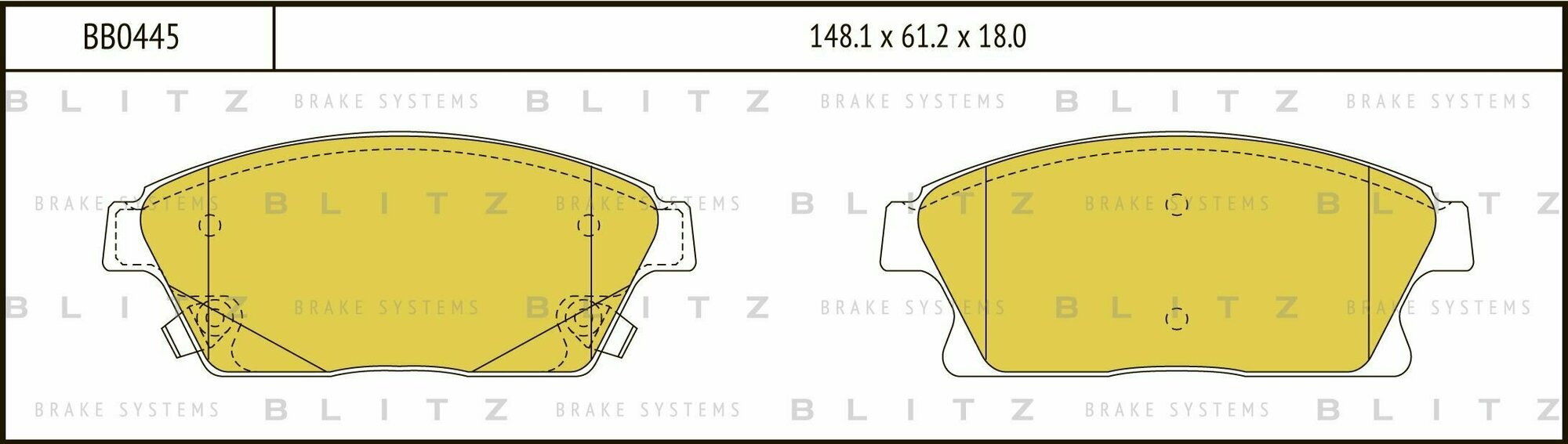 BB0445 Колодки тормозные GM 09- перед.