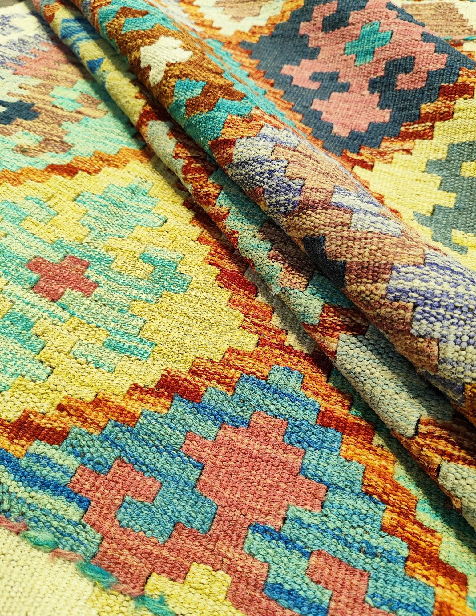 Ковер ручной работы Kilim 1,28х1,78 - фотография № 12