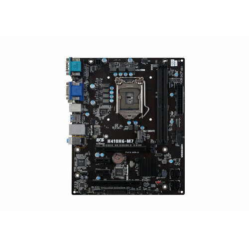 Материнская плата Ecs H410H6-M7 (LGA1200, mATX) OEM мини пк parмягкий intel core i5 8260u 6 lan i225 gigabit ethernet 4 usb 3 0 hd rs232 com