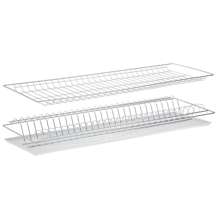 Сушилка для посуды с поддоном 80 см 765x256 см цинк цвет белый сушка для посуды