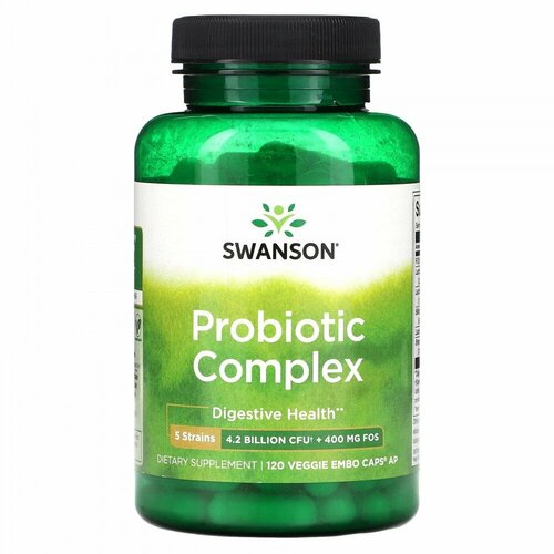 Купить Swanson, Probiotic Complex, 120 Veggie EMBO Caps AP