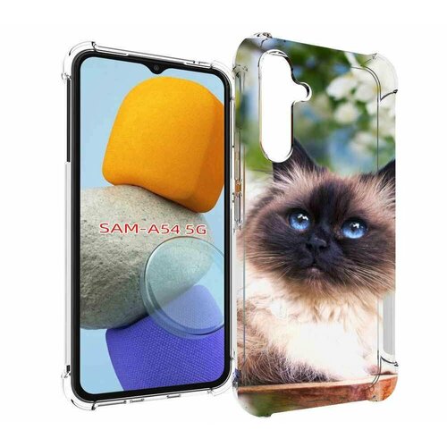 Чехол MyPads порода кошка Бирман для Samsung Galaxy A54 задняя-панель-накладка-бампер