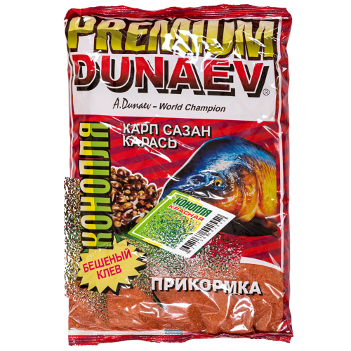 dunaev прикормка dunaev premium карп сазан ананас 1 кг 2 шт Прикормка Dunaev Premium Карп-Сазан Конопля Красная