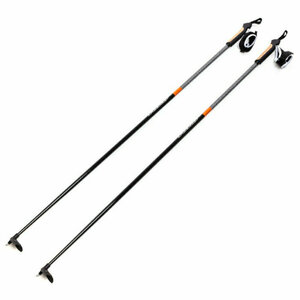 Лыжные палки YOKO Hybrid (Карбон 30%+Стекло 70%) (черный/оранжевый) (130)