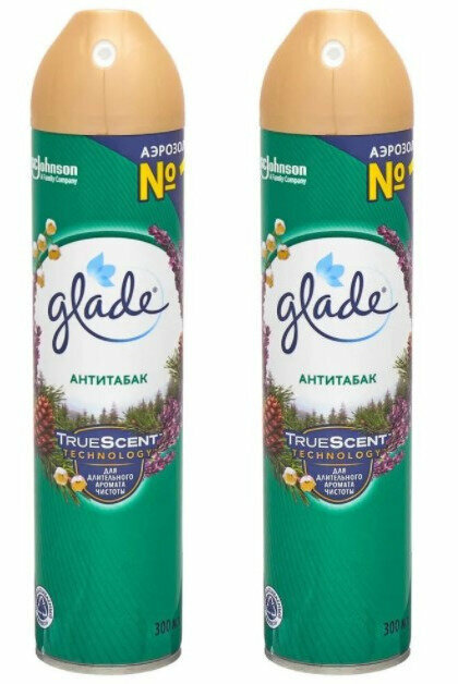 Glade Освежитель воздуха Антитабак, 300 мл ,2 шт