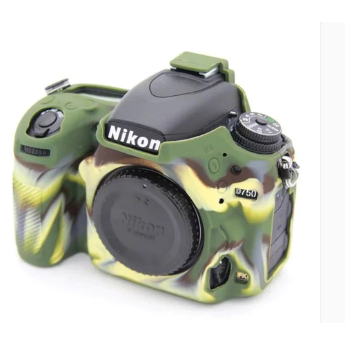 Защитный силиконовый чехол MyPads Antiurto для фотоаппарата Nikon D7000 из мягкого качественного силикона хаки