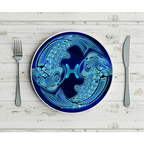 Тарелка со знаком зодиака Рыбы №1