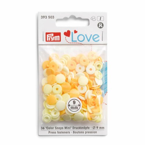 Серия Prym Love - Набор кнопок Color Snaps Mini, диаметр 9мм, Prym, 393503 серия prym love набор кнопок color snaps mini диаметр 9мм prym 393502