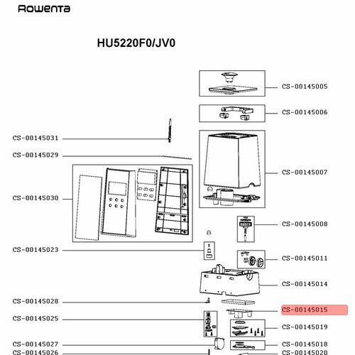 Плата увлажнителя Tefal и Rowenta Aqua Perfect (CS-00145015)