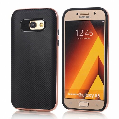 Накладка Hybrid силикон + пластик для Samsung Galaxy A3 (2017) A320 розовая mokoemi armour shock proof 4 7for samsung galaxy a3 2017 case for samsung galaxy a3 2017 a320 phone case cover