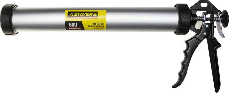 STAYER Пистолет для герметика STAYER "PROFESSIONAL" 0673-60, закрытый, алюминиевый корпус, 600мл, ( 0673-60 )