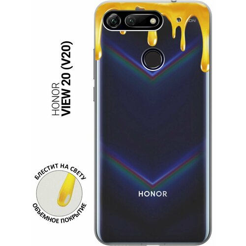 Силиконовый чехол на Honor View 20 (V20), Хонор Вив 20 с 3D принтом Honey прозрачный силиконовый чехол на honor view 20 v20 хонор вив 20 с 3d принтом cats прозрачный