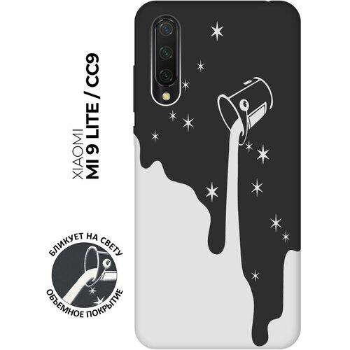 Матовый чехол Magic Paint W для Xiaomi Mi 9 Lite / CC9 / Сяоми Ми 9 Лайт / Ми СС9 с 3D эффектом черный