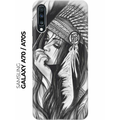 Чехол - накладка ArtColor для Samsung Galaxy A70 / A70s с принтом Эскиз девушки чехол накладка artcolor для samsung galaxy s20 с принтом эскиз девушки