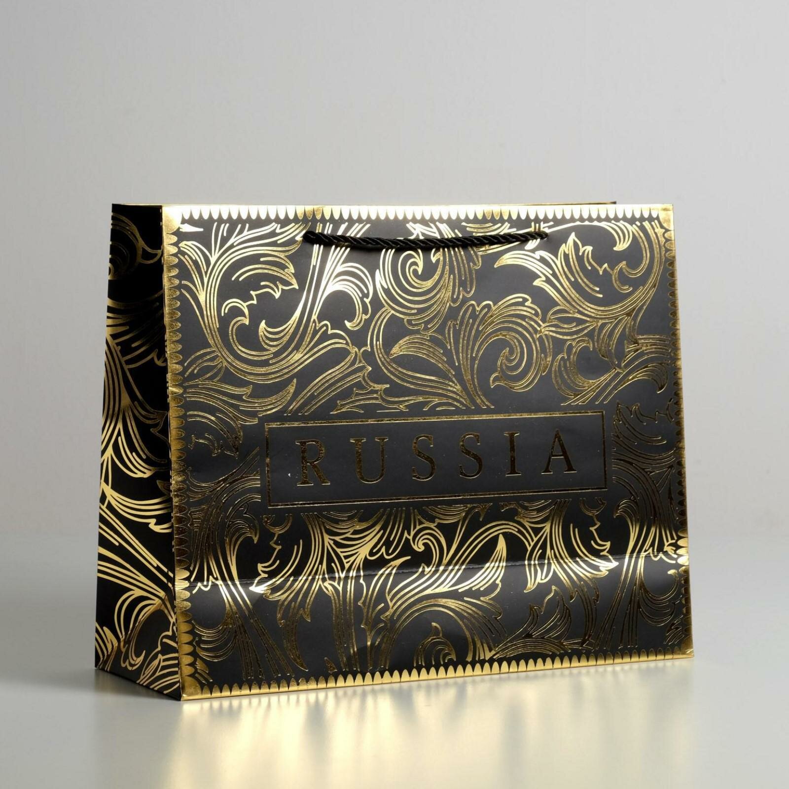 Пакет подарочный «Gold Russia», 32 × 26 × 12 см 5307541